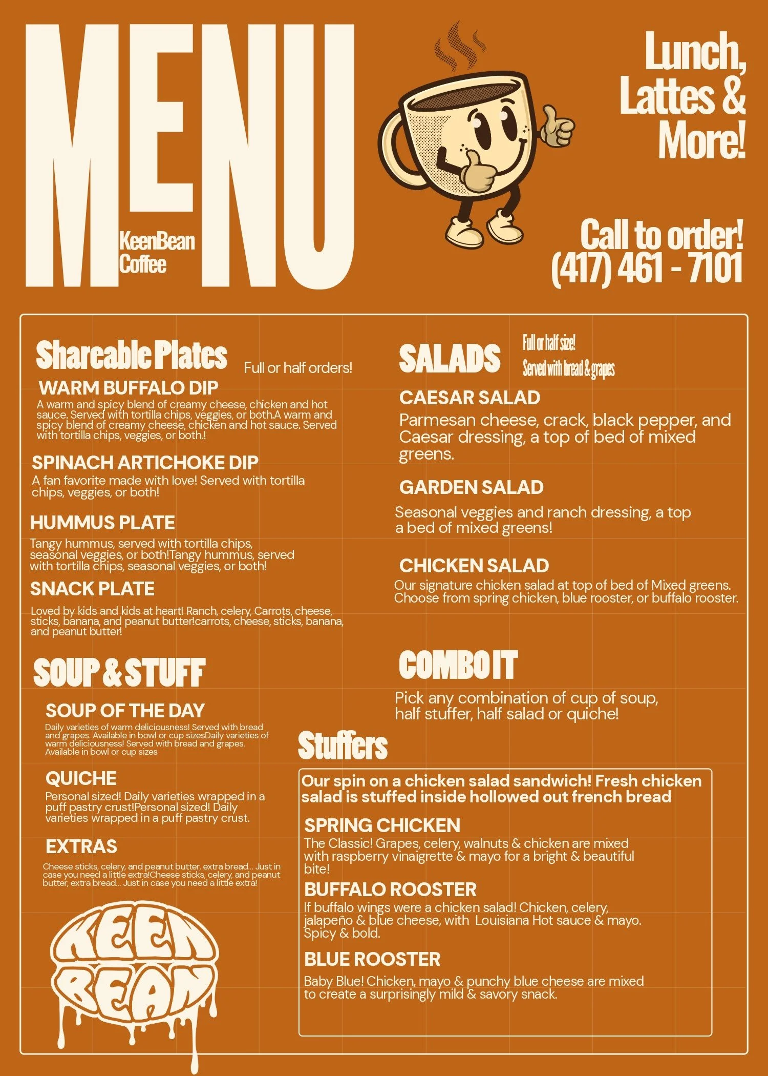 MENU | find your favorite coffee — Keen Bean Coffee Roasters